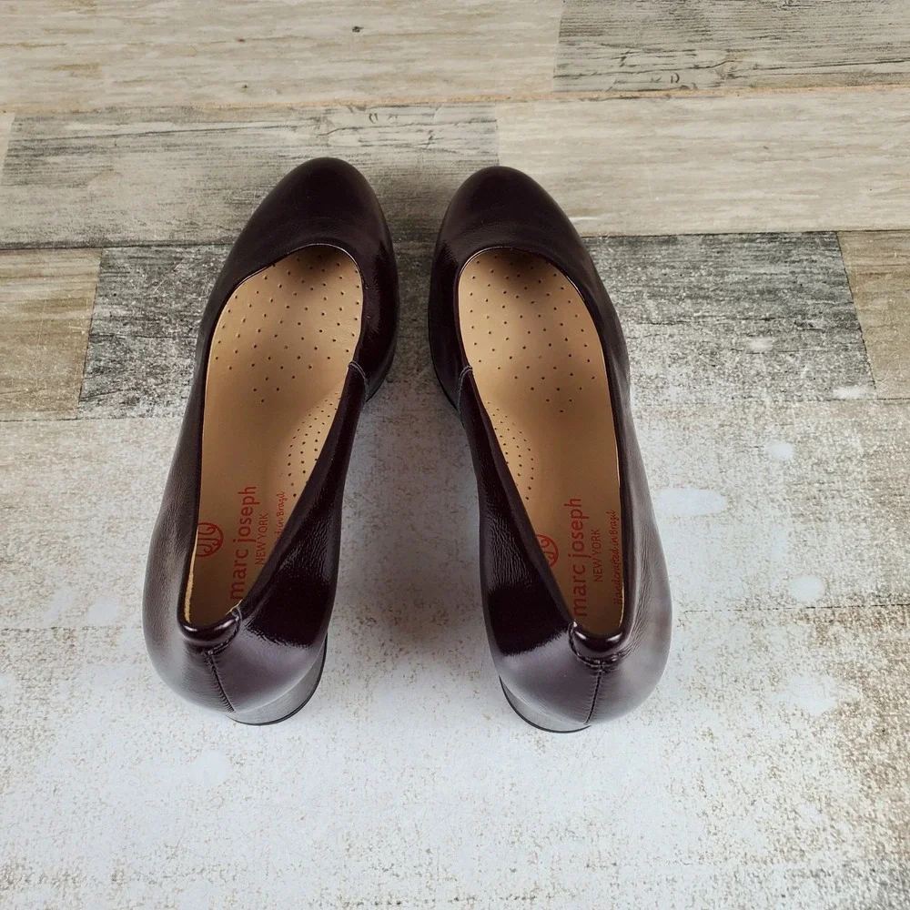 Marc Joseph Womens Dress Pumps Sz 6 Broad St Patent Slip On Block